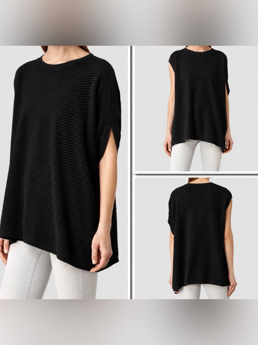 Allsaints Grid Tee sweater shirt, size S